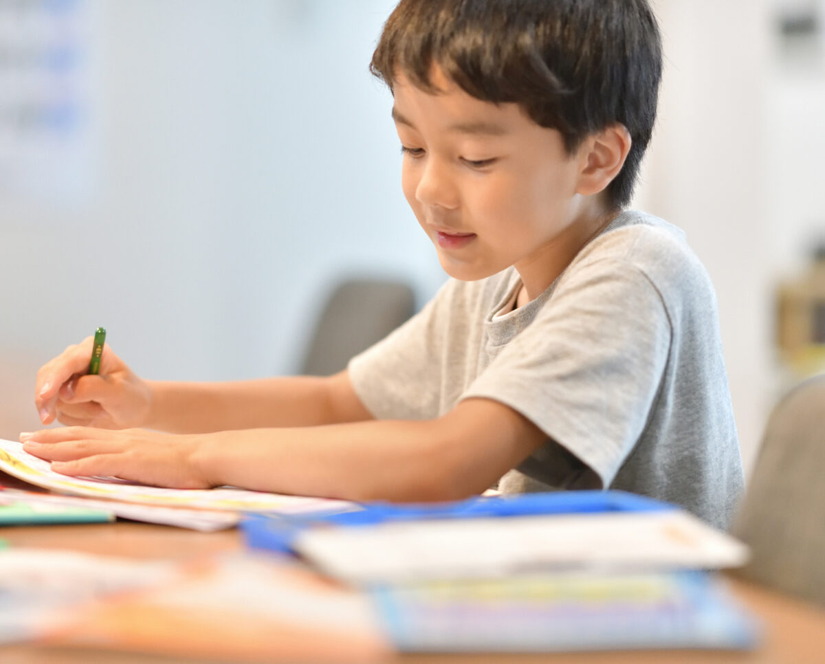 学習支援スペースでの個別のかかわり